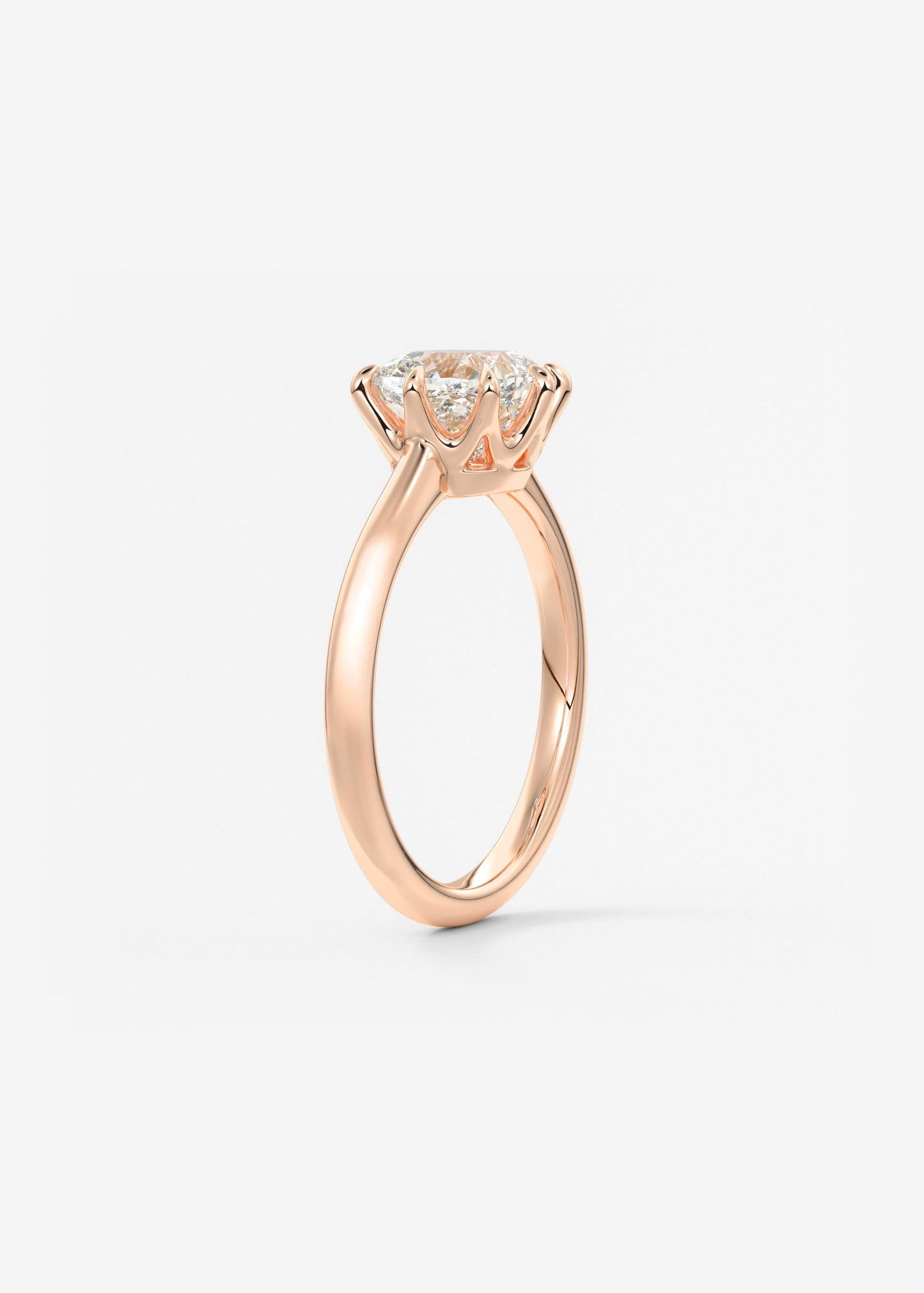 Oval Solitaire With Raised Basket Gallery Lab Grown Diamond Engagement Ring