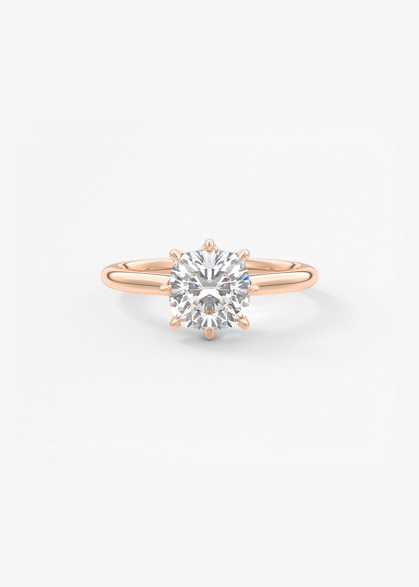 Oval Solitaire With Raised Basket Gallery Lab Grown Diamond Engagement Ring