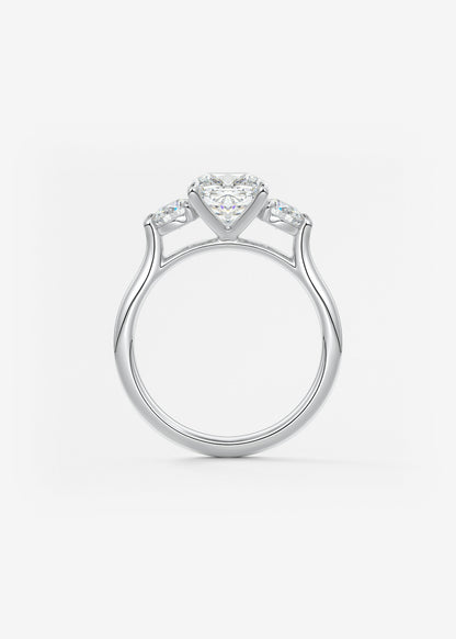 Oval Solitaire With Raised Basket Gallery Lab Grown Diamond Engagement Ring