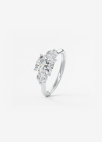 Oval Solitaire With Raised Basket Gallery Lab Grown Diamond Engagement Ring