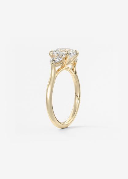 Oval Solitaire With Raised Basket Gallery Lab Grown Diamond Engagement Ring