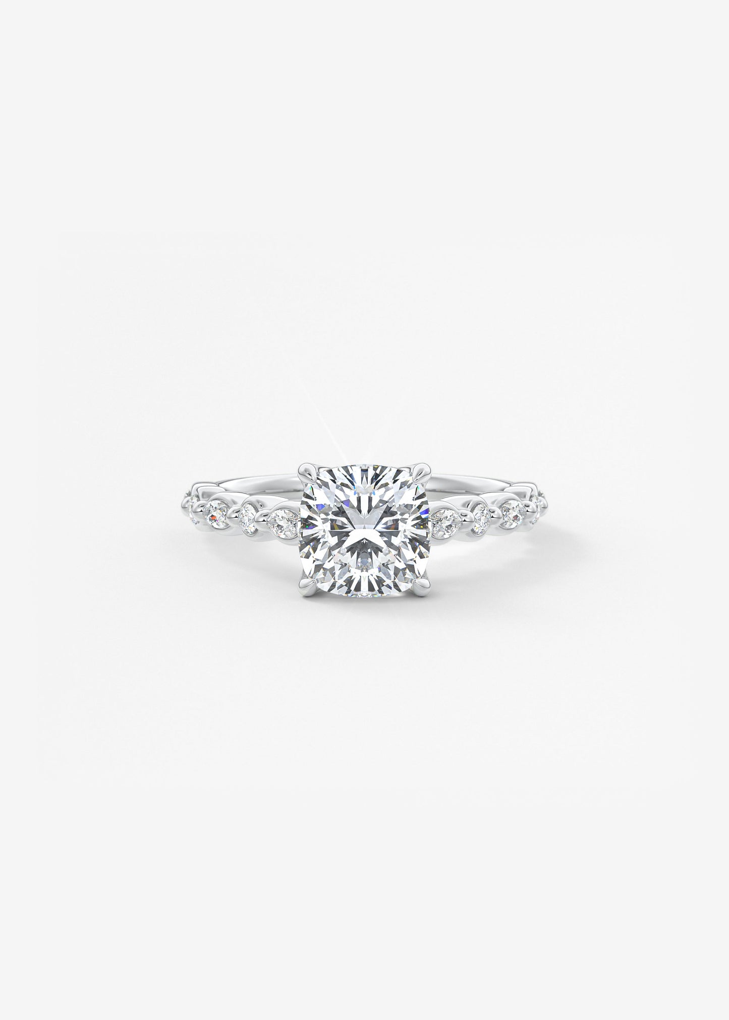 Oval Solitaire With Raised Basket Gallery Lab Grown Diamond Engagement Ring