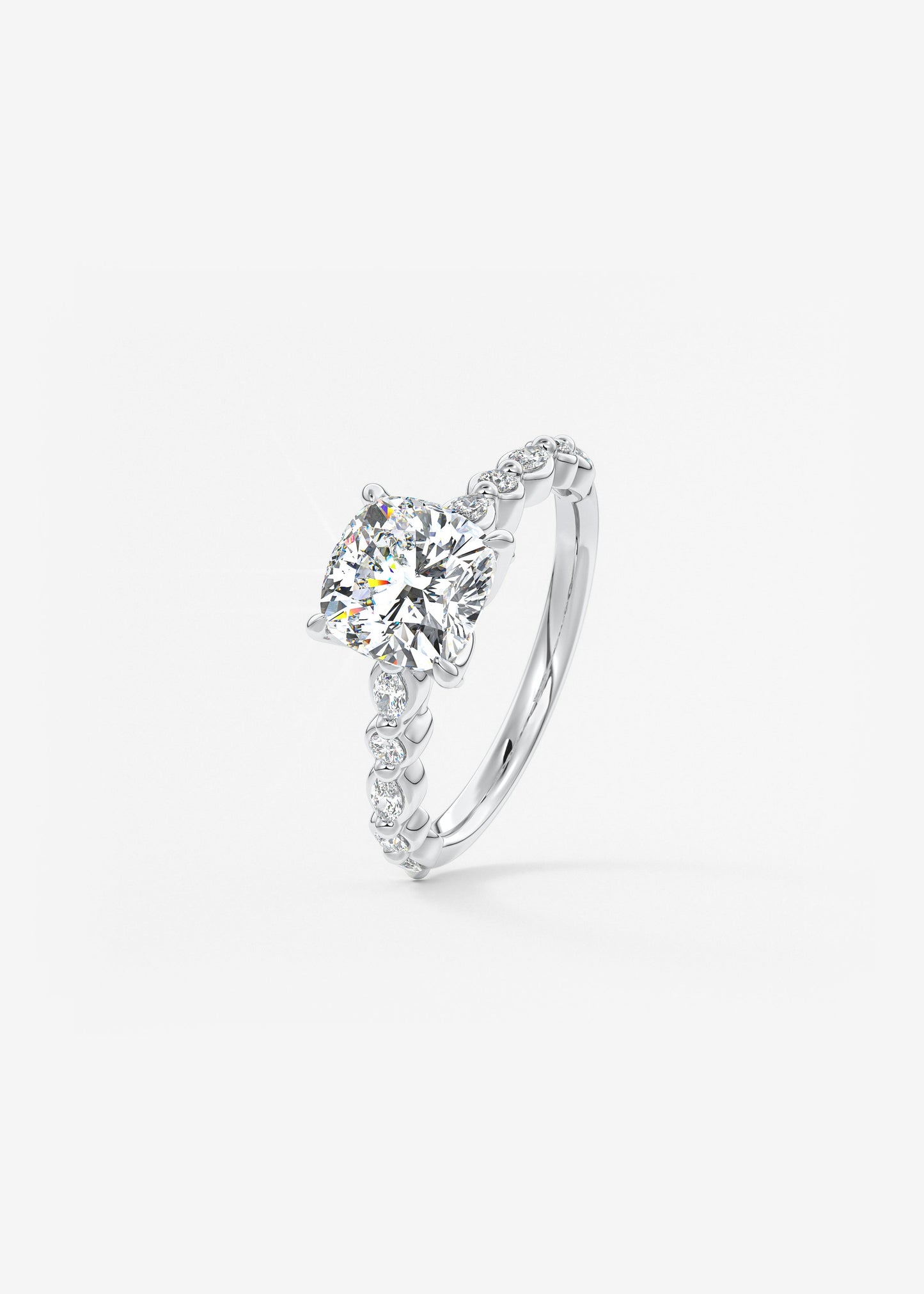 Oval Solitaire With Raised Basket Gallery Lab Grown Diamond Engagement Ring