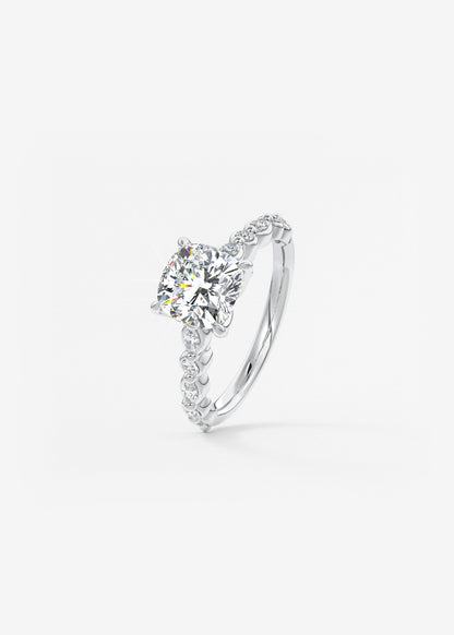 Oval Solitaire With Raised Basket Gallery Lab Grown Diamond Engagement Ring