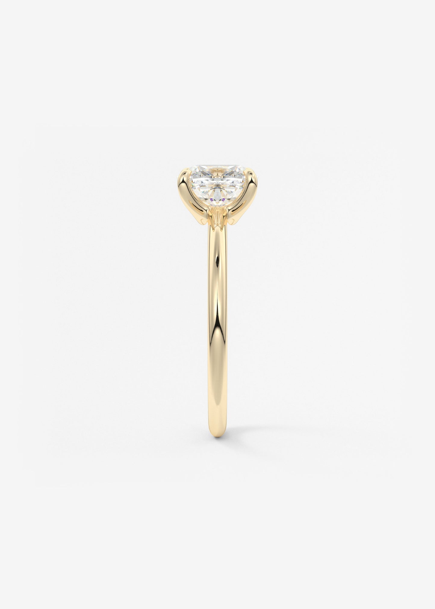Oval Solitaire With Raised Basket Gallery Lab Grown Diamond Engagement Ring