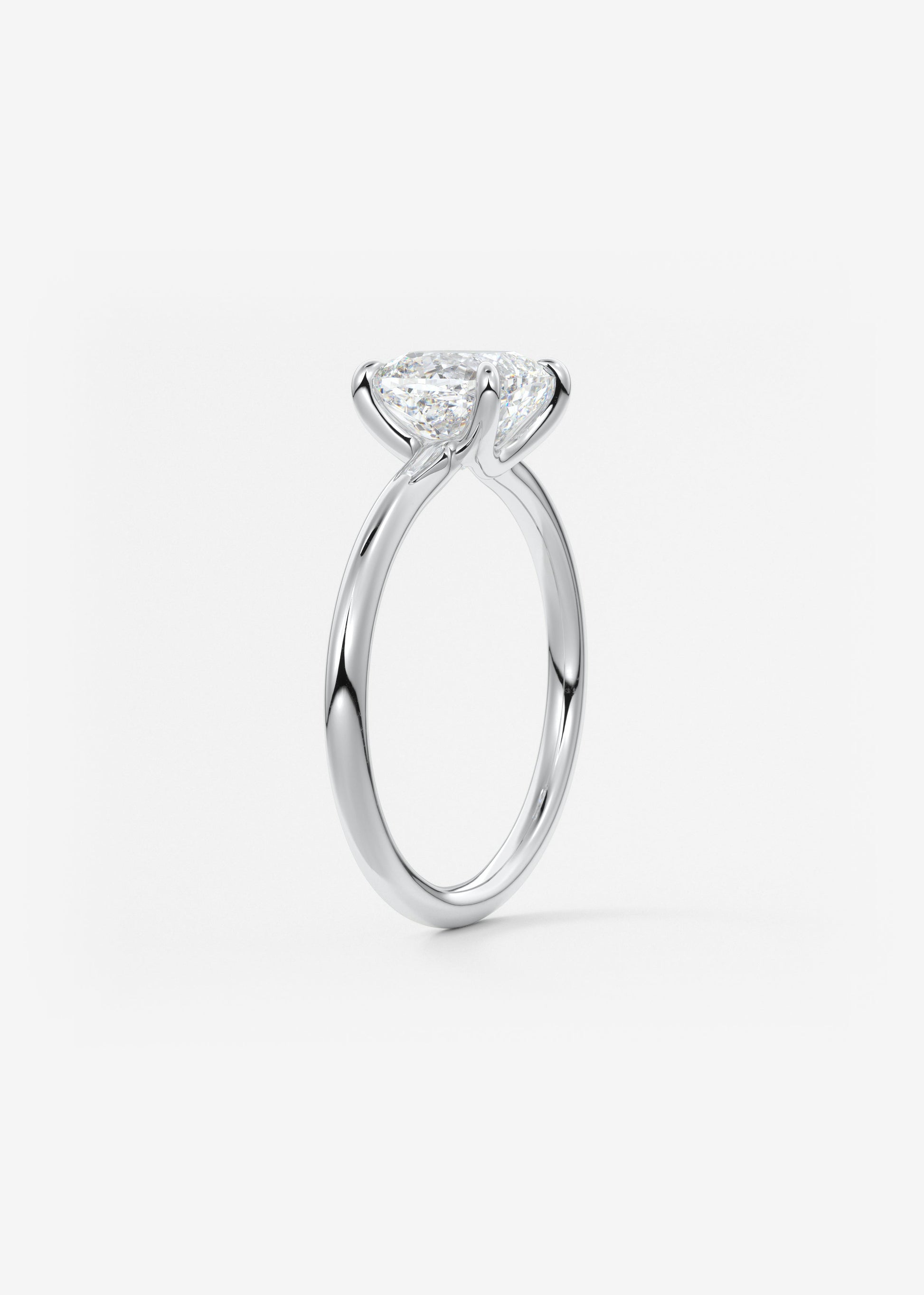 Oval Solitaire With Raised Basket Gallery Lab Grown Diamond Engagement Ring