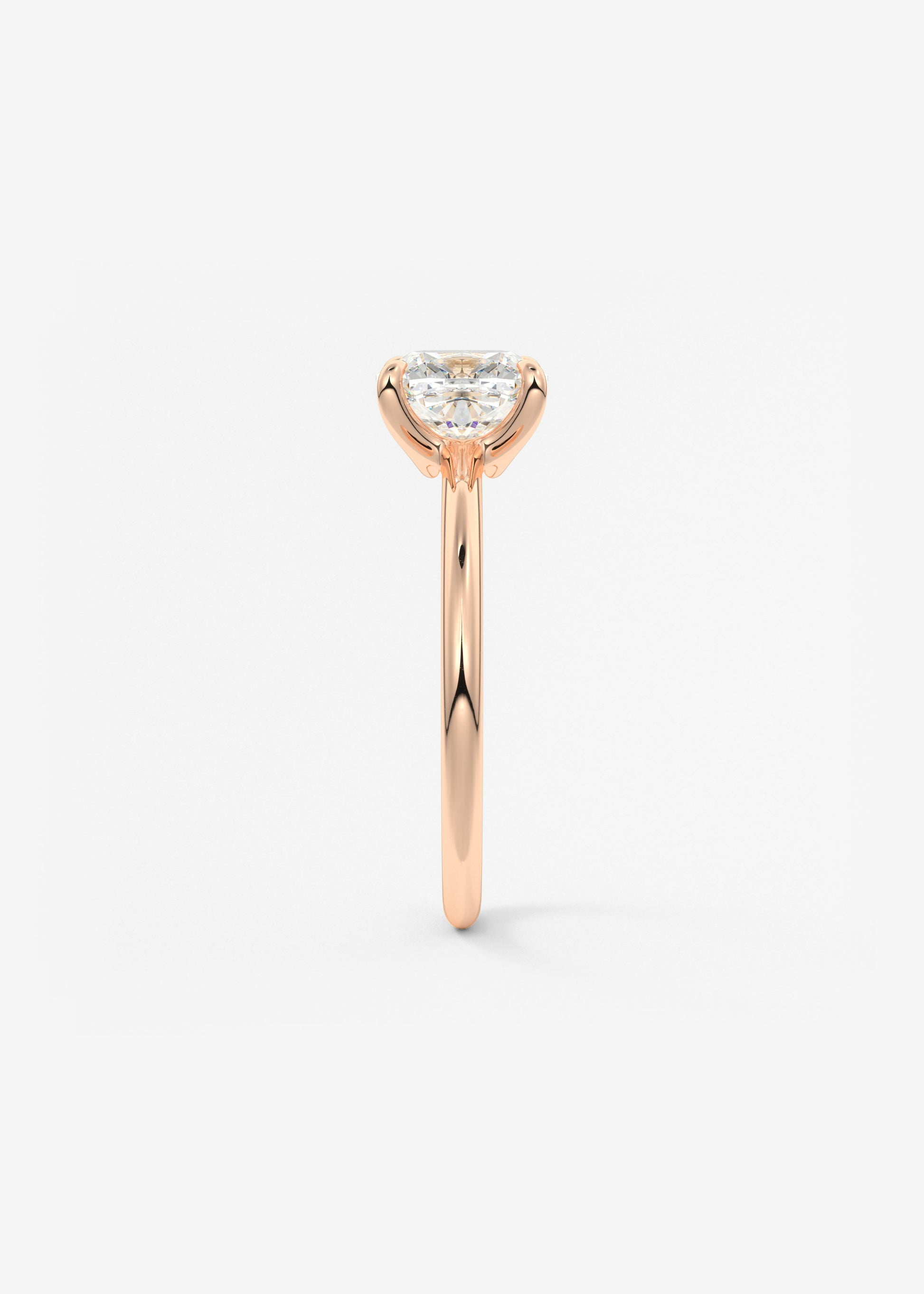 Oval Solitaire With Raised Basket Gallery Lab Grown Diamond Engagement Ring