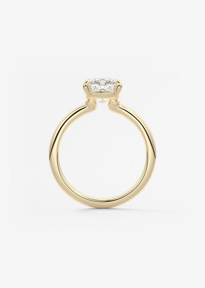 Oval Solitaire With Raised Basket Gallery Lab Grown Diamond Engagement Ring