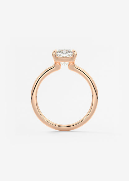 Oval Solitaire With Raised Basket Gallery Lab Grown Diamond Engagement Ring