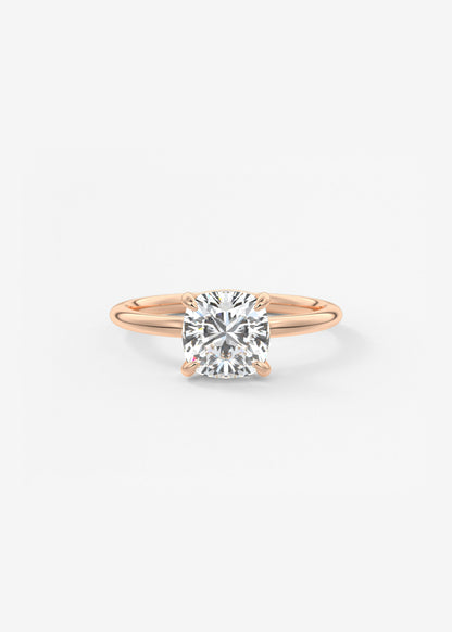 Oval Solitaire With Raised Basket Gallery Lab Grown Diamond Engagement Ring