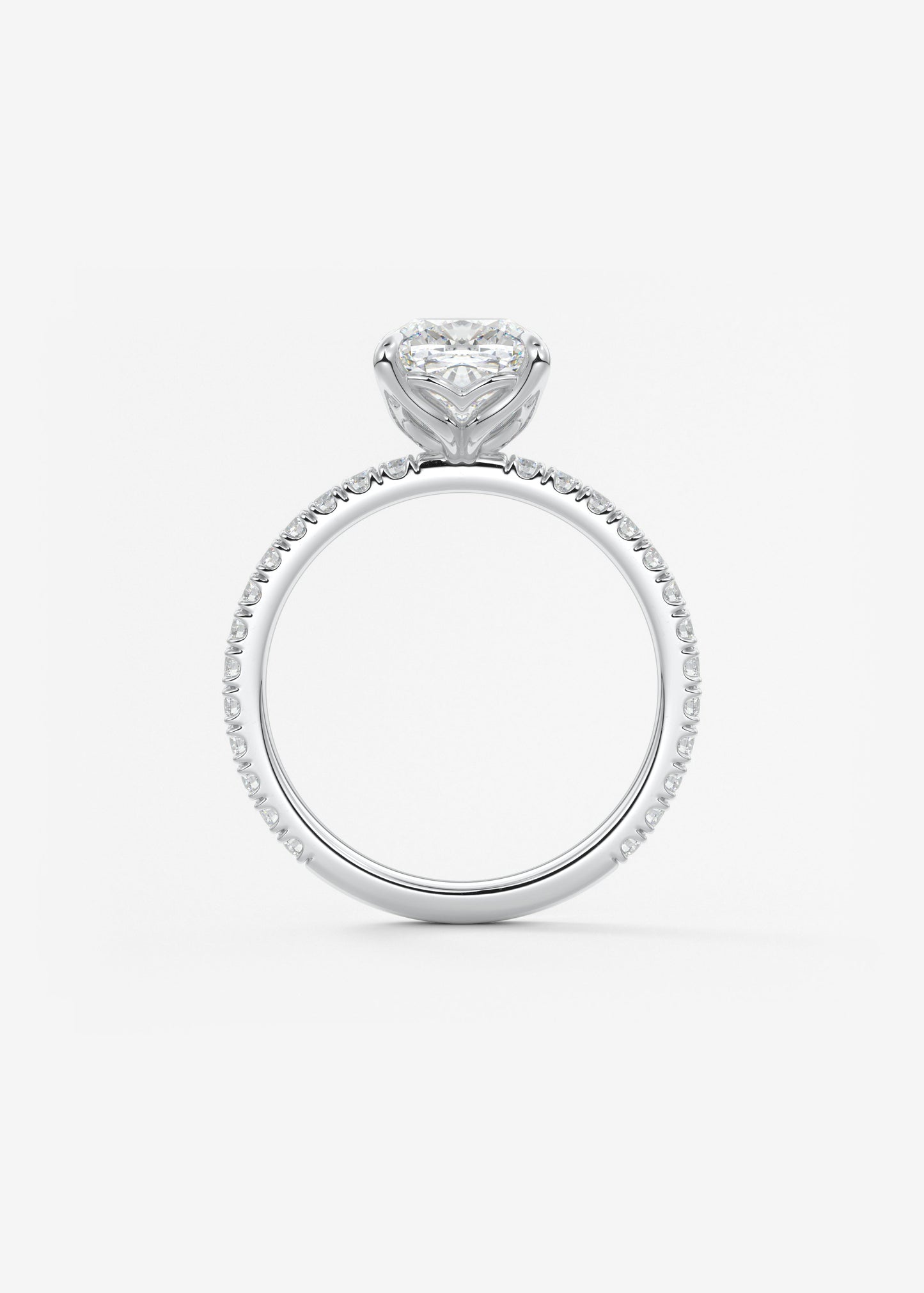 Oval Solitaire With Raised Basket Gallery Lab Grown Diamond Engagement Ring