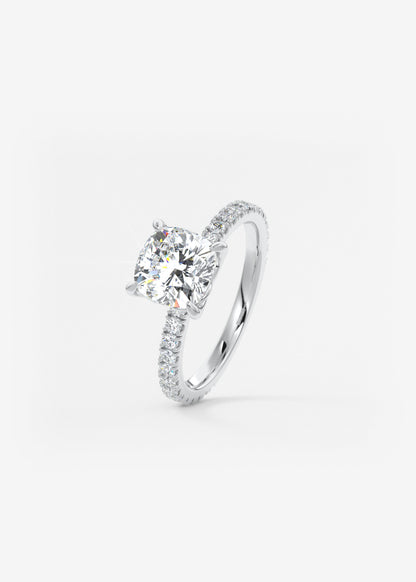 Oval Solitaire With Raised Basket Gallery Lab Grown Diamond Engagement Ring
