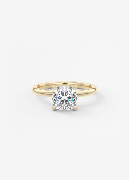 Oval Solitaire With Raised Basket Gallery Lab Grown Diamond Engagement Ring