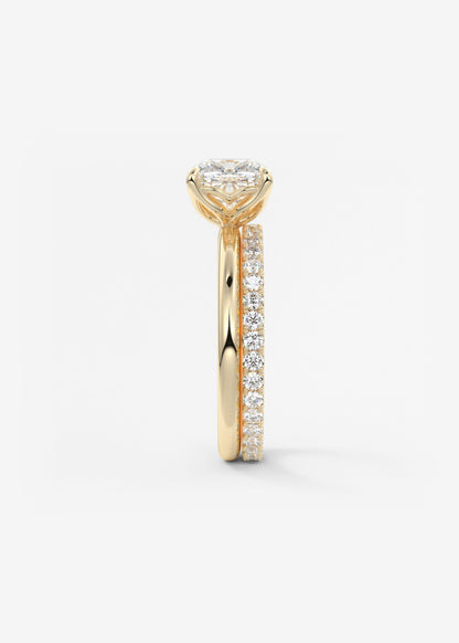 Oval Solitaire With Raised Basket Gallery Lab Grown Diamond Engagement Ring