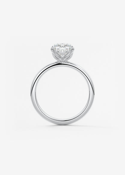 Oval Solitaire With Raised Basket Gallery Lab Grown Diamond Engagement Ring
