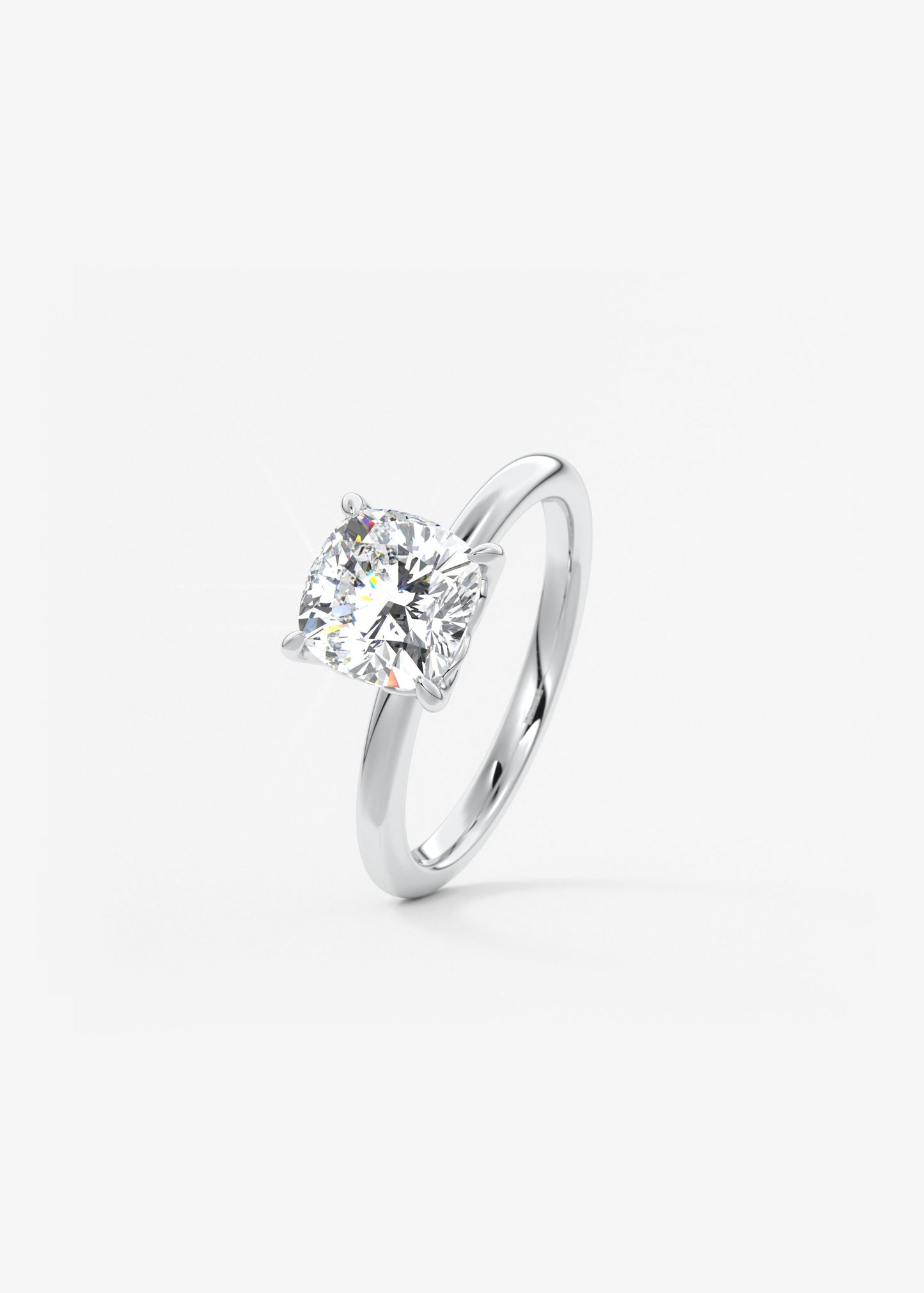 Oval Solitaire With Raised Basket Gallery Lab Grown Diamond Engagement Ring