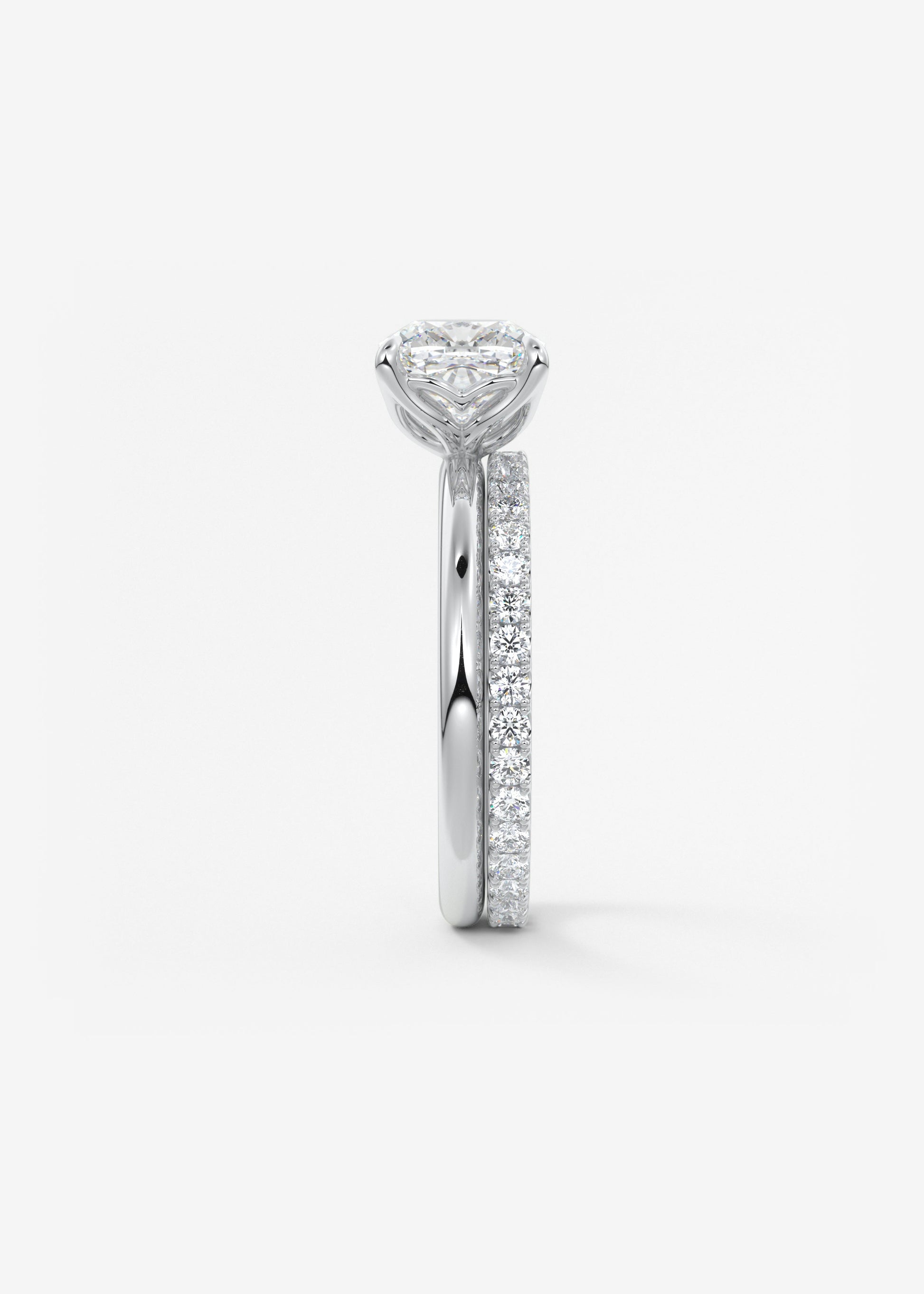 Oval Solitaire With Raised Basket Gallery Lab Grown Diamond Engagement Ring
