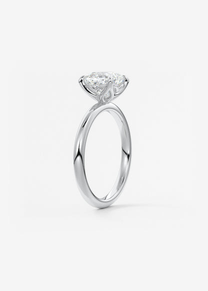 Oval Solitaire With Raised Basket Gallery Lab Grown Diamond Engagement Ring