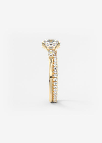 Oval Solitaire With Raised Basket Gallery Lab Grown Diamond Engagement Ring