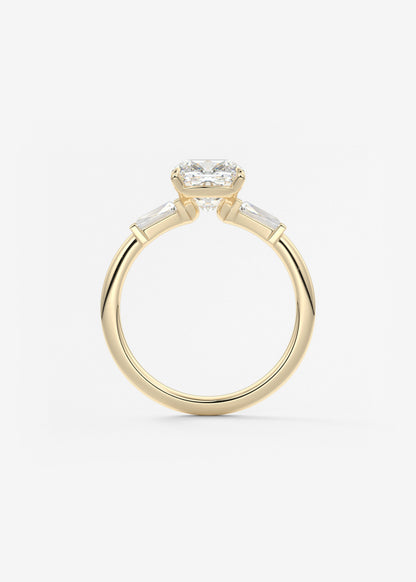 Oval Solitaire With Raised Basket Gallery Lab Grown Diamond Engagement Ring