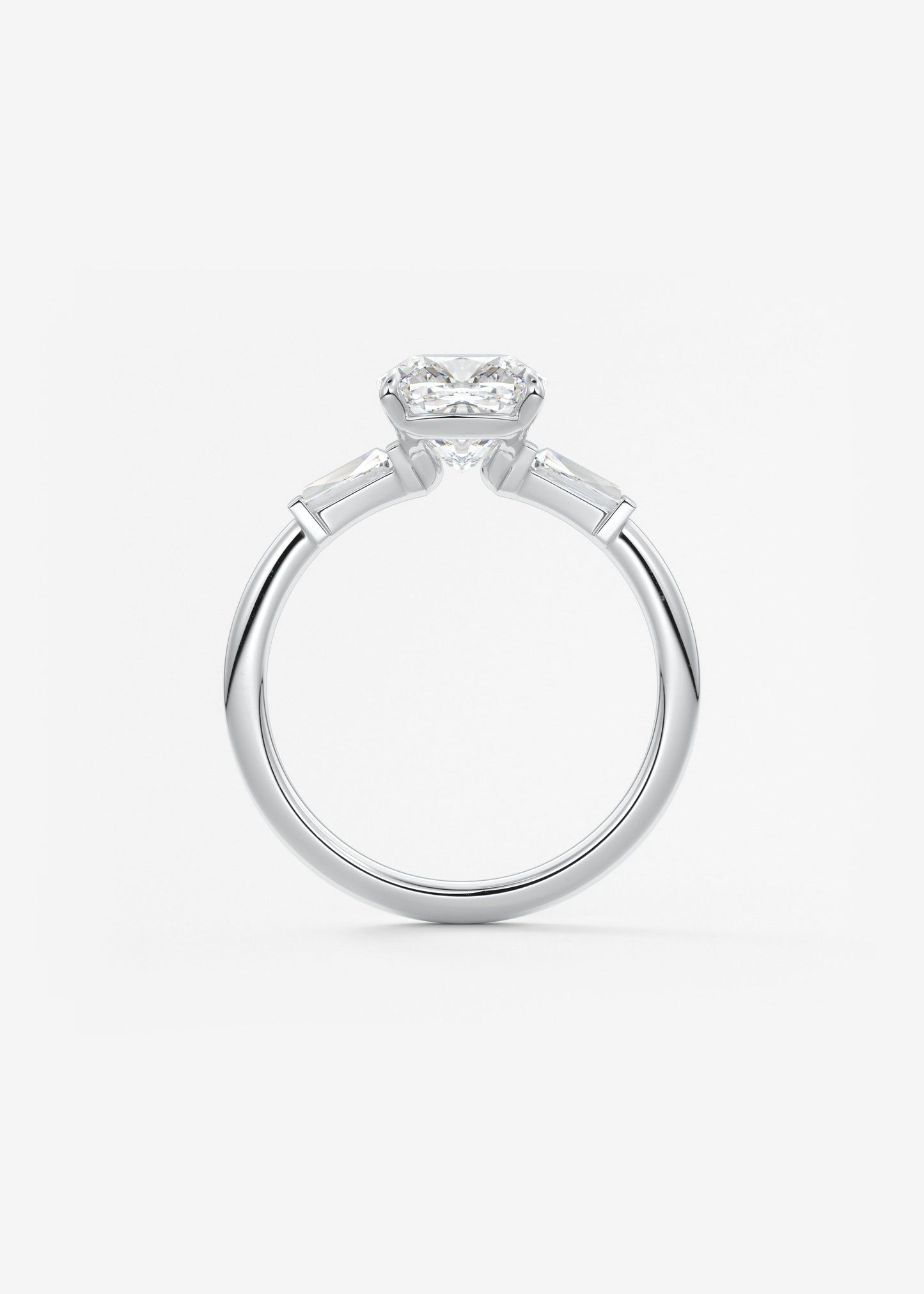 Oval Solitaire With Raised Basket Gallery Lab Grown Diamond Engagement Ring