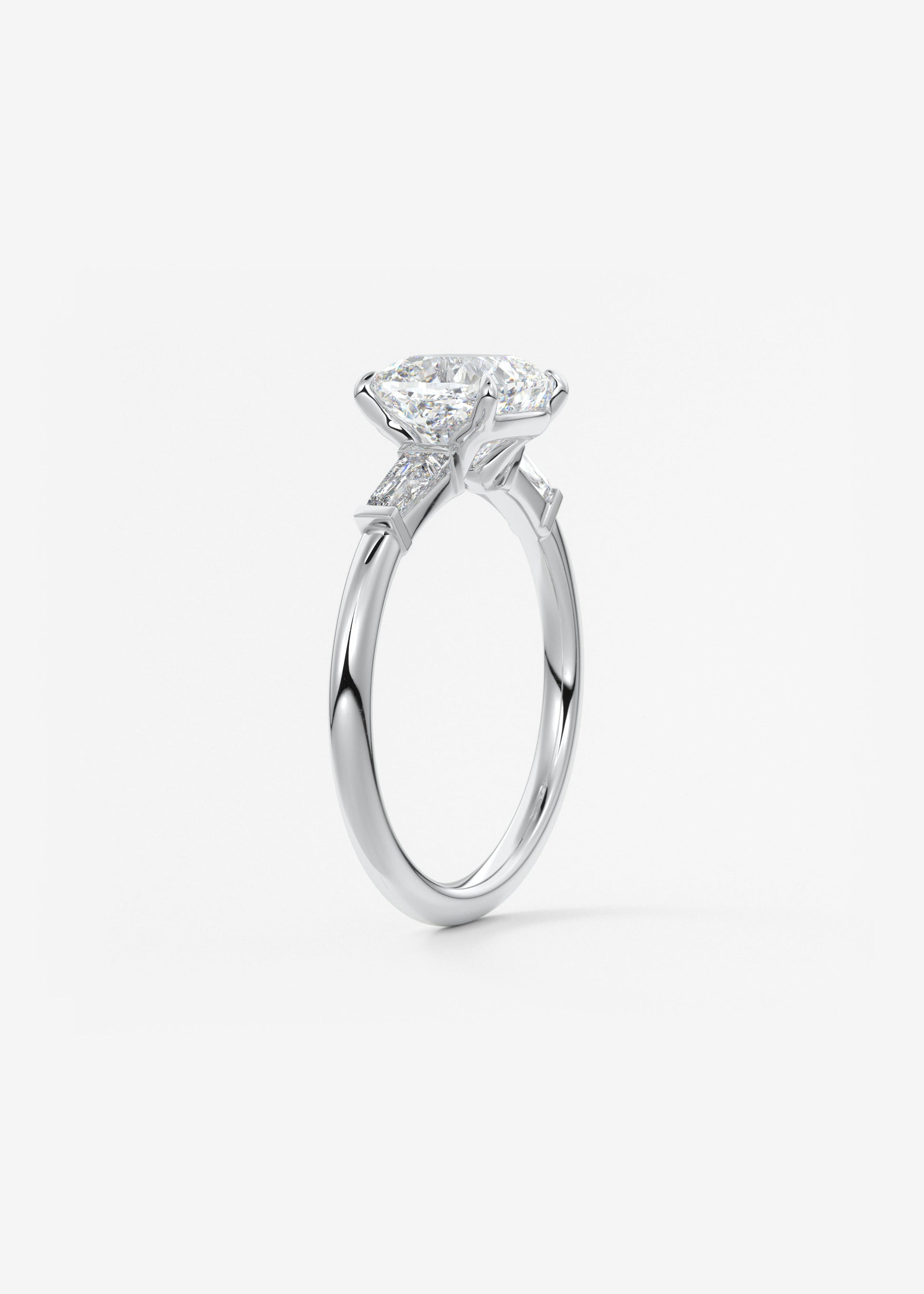 Oval Solitaire With Raised Basket Gallery Lab Grown Diamond Engagement Ring