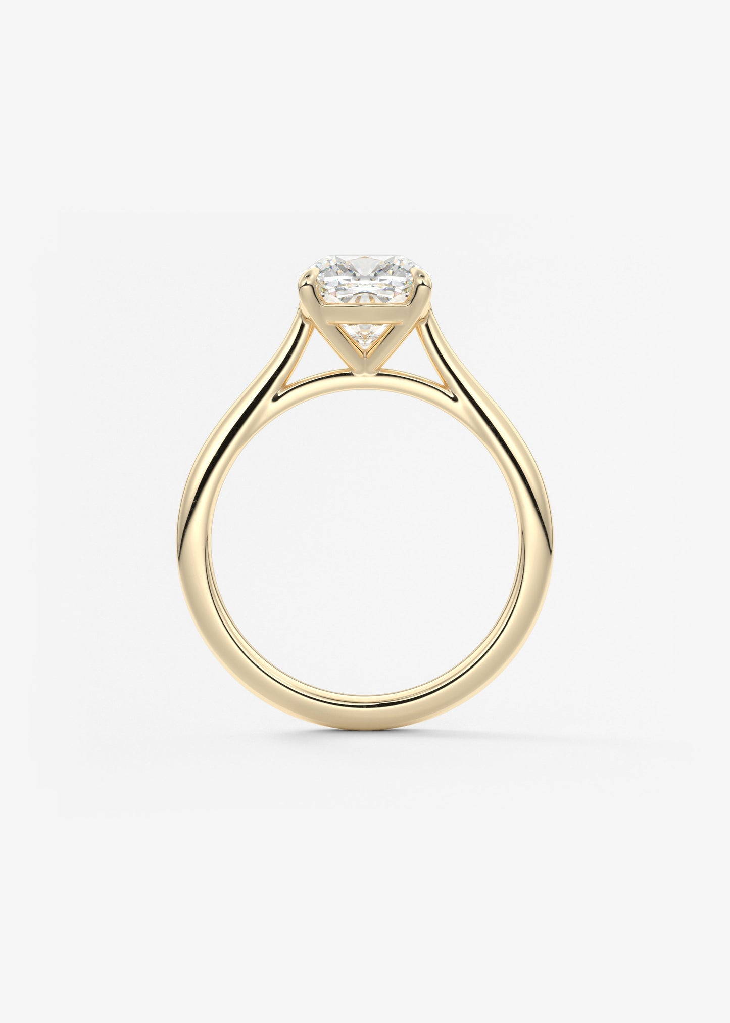 Oval Solitaire With Raised Basket Gallery Lab Grown Diamond Engagement Ring