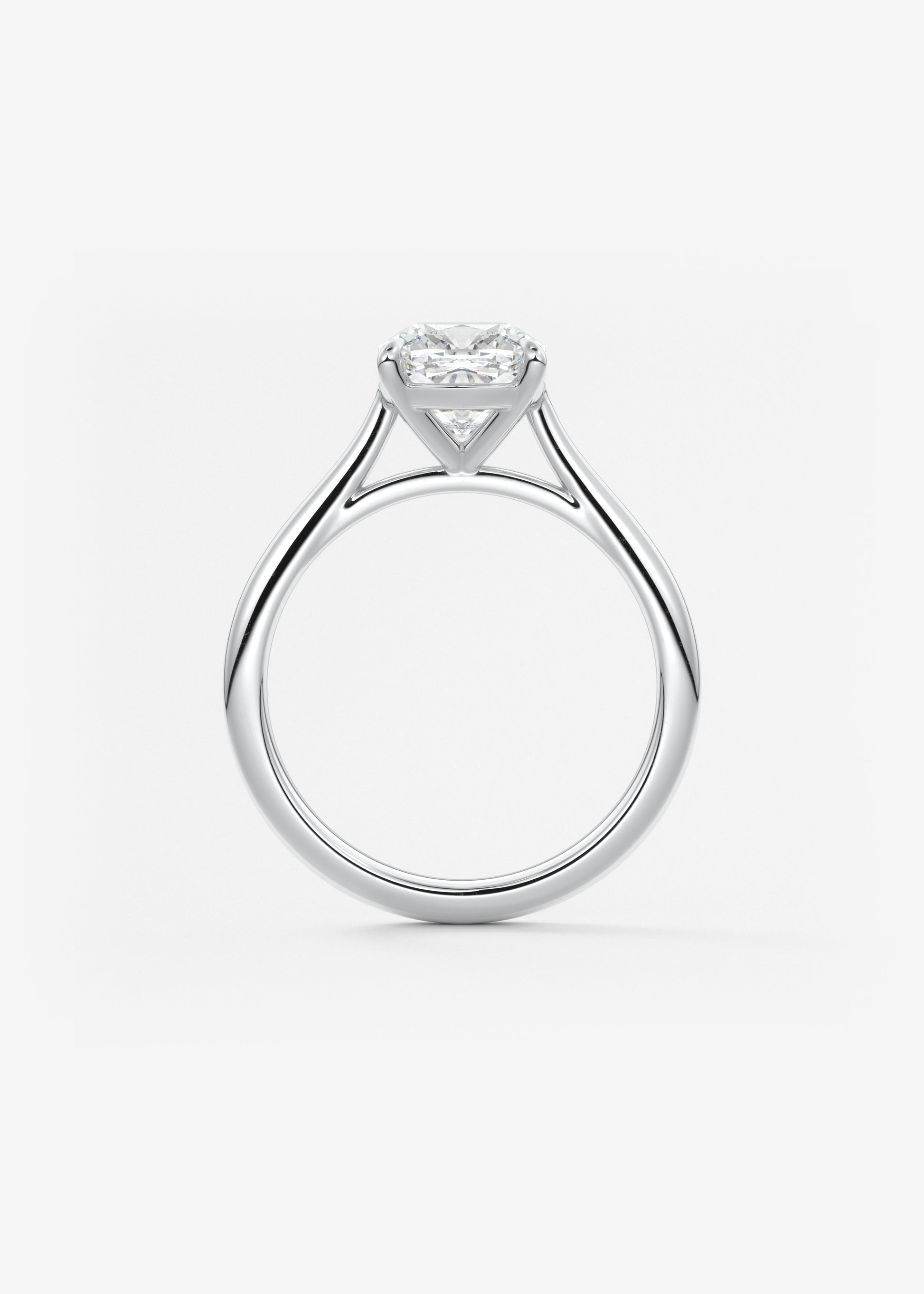 Oval Solitaire With Raised Basket Gallery Lab Grown Diamond Engagement Ring