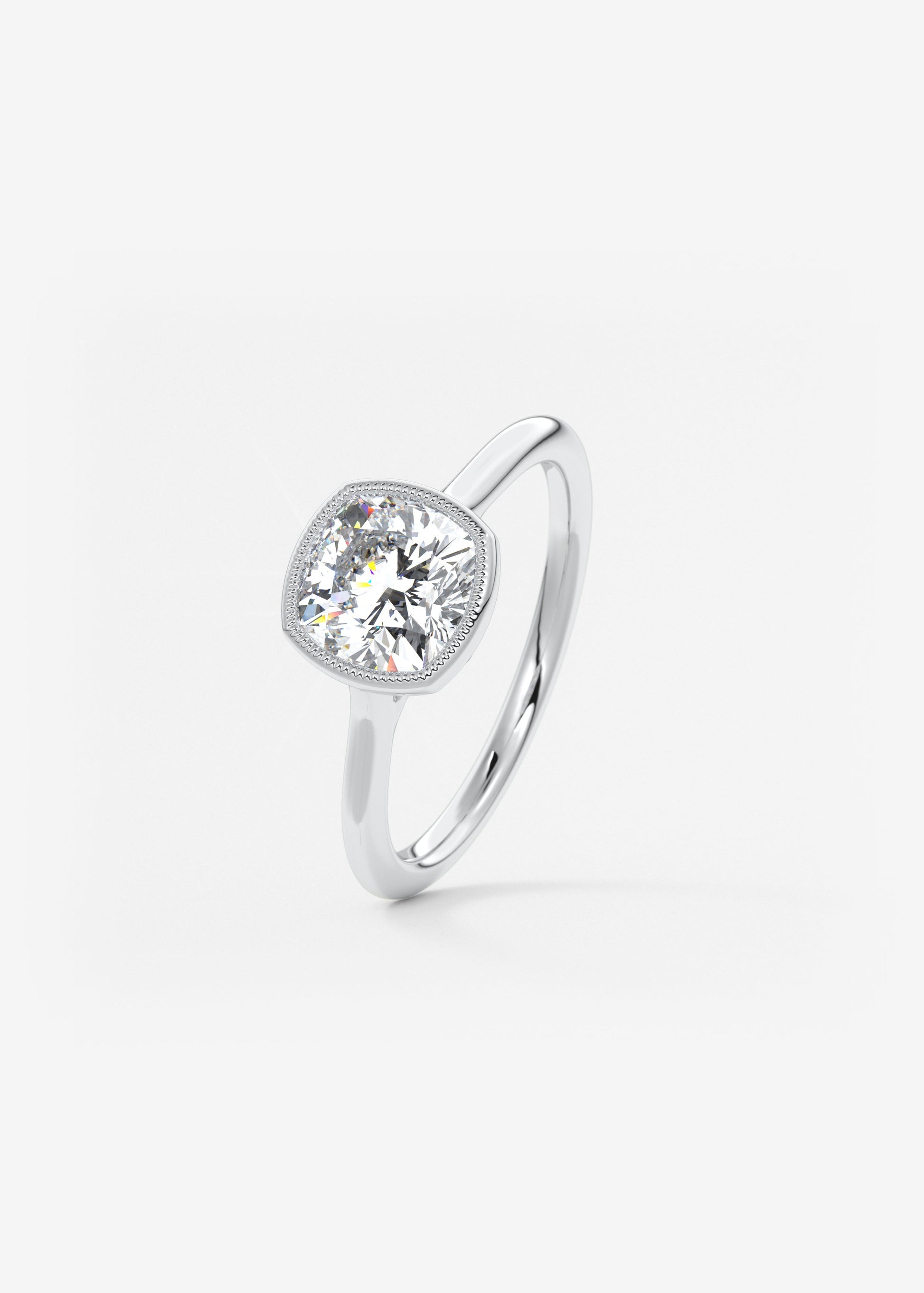 Oval Solitaire With Raised Basket Gallery Lab Grown Diamond Engagement Ring