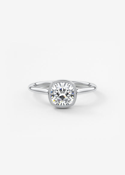 Oval Solitaire With Raised Basket Gallery Lab Grown Diamond Engagement Ring