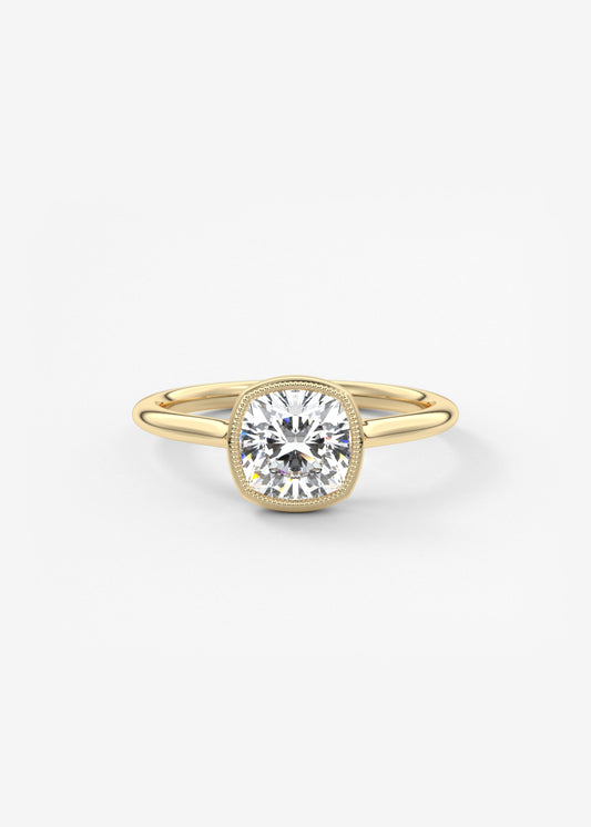 Oval Solitaire With Raised Basket Gallery Lab Grown Diamond Engagement Ring