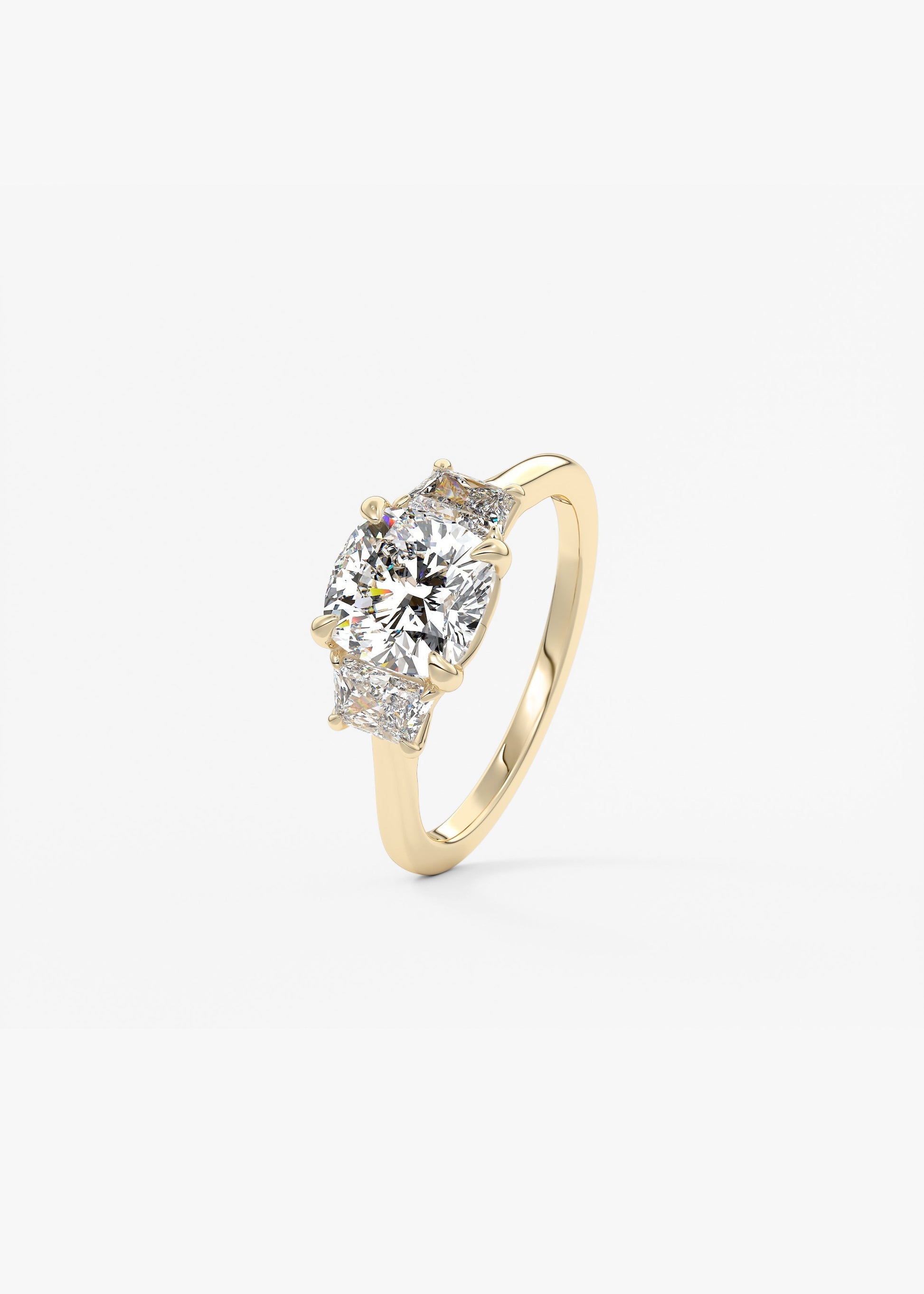 Oval Solitaire With Raised Basket Gallery Lab Grown Diamond Engagement Ring