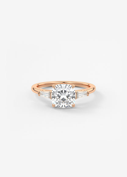 Oval Solitaire With Raised Basket Gallery Lab Grown Diamond Engagement Ring