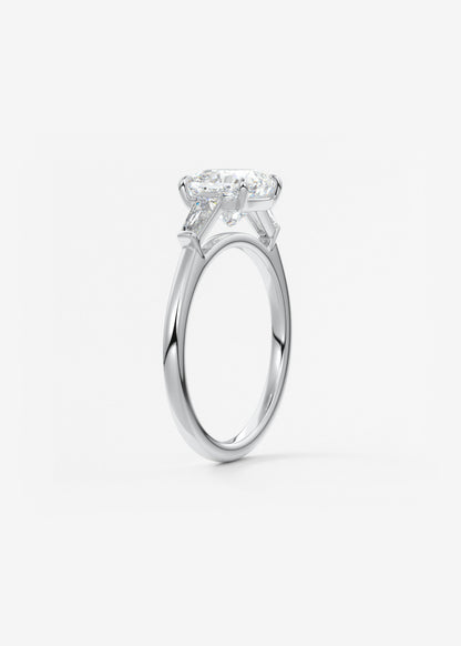 Oval Solitaire With Raised Basket Gallery Lab Grown Diamond Engagement Ring