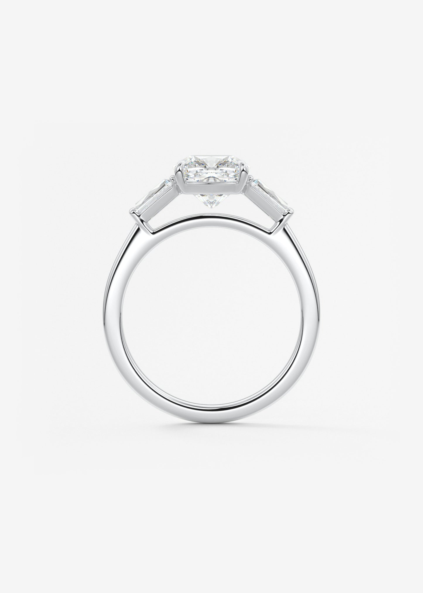 Oval Solitaire With Raised Basket Gallery Lab Grown Diamond Engagement Ring