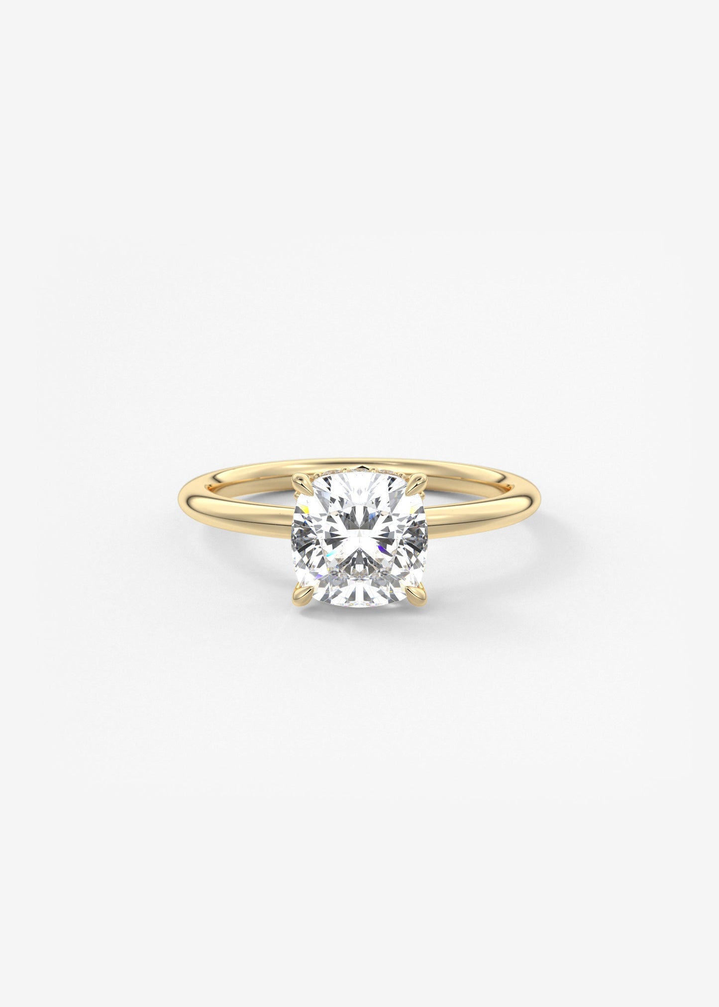 Oval Solitaire With Raised Basket Gallery Lab Grown Diamond Engagement Ring