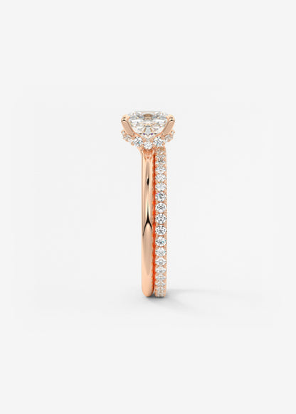 Oval Solitaire With Raised Basket Gallery Lab Grown Diamond Engagement Ring
