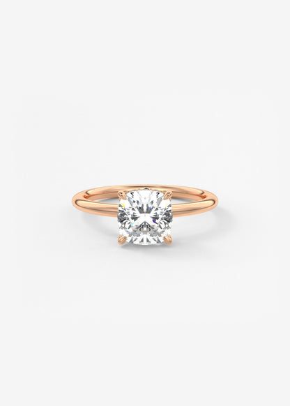 Oval Solitaire With Raised Basket Gallery Lab Grown Diamond Engagement Ring
