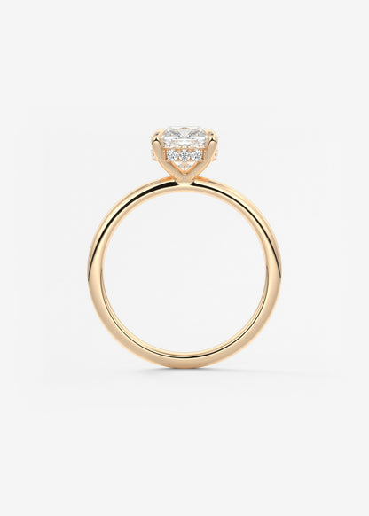 Oval Solitaire With Raised Basket Gallery Lab Grown Diamond Engagement Ring