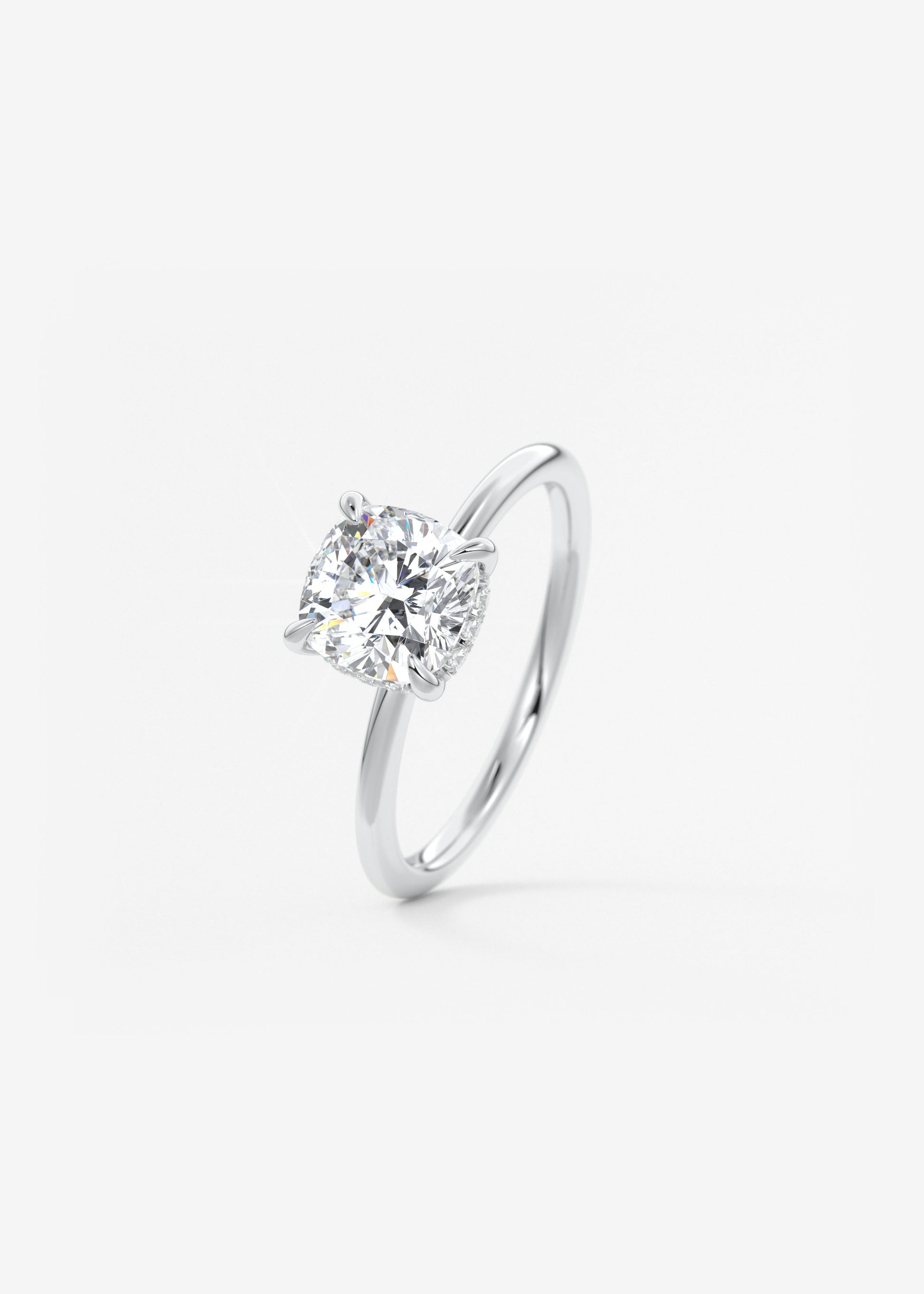 Oval Solitaire With Raised Basket Gallery Lab Grown Diamond Engagement Ring