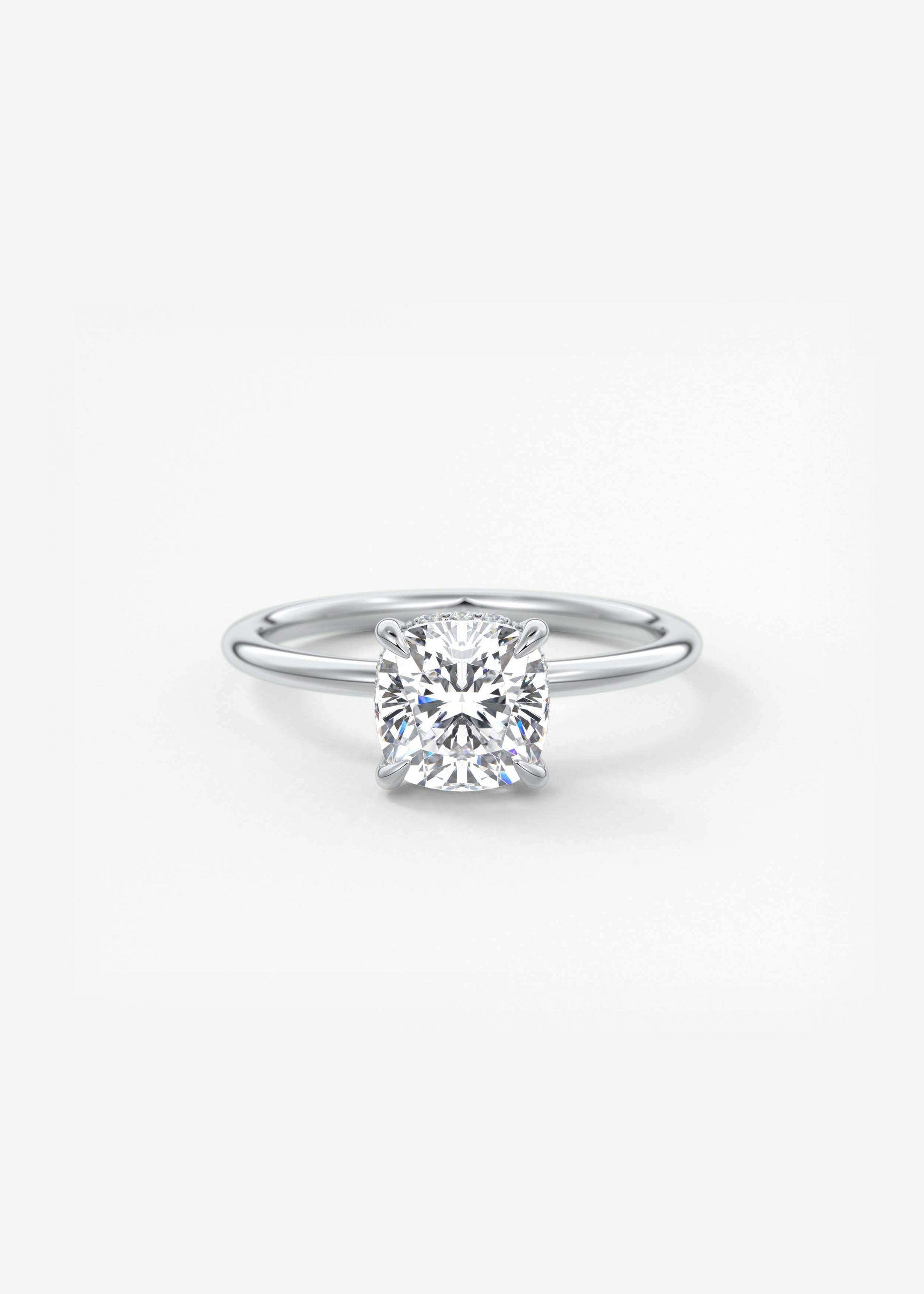 Oval Solitaire With Raised Basket Gallery Lab Grown Diamond Engagement Ring