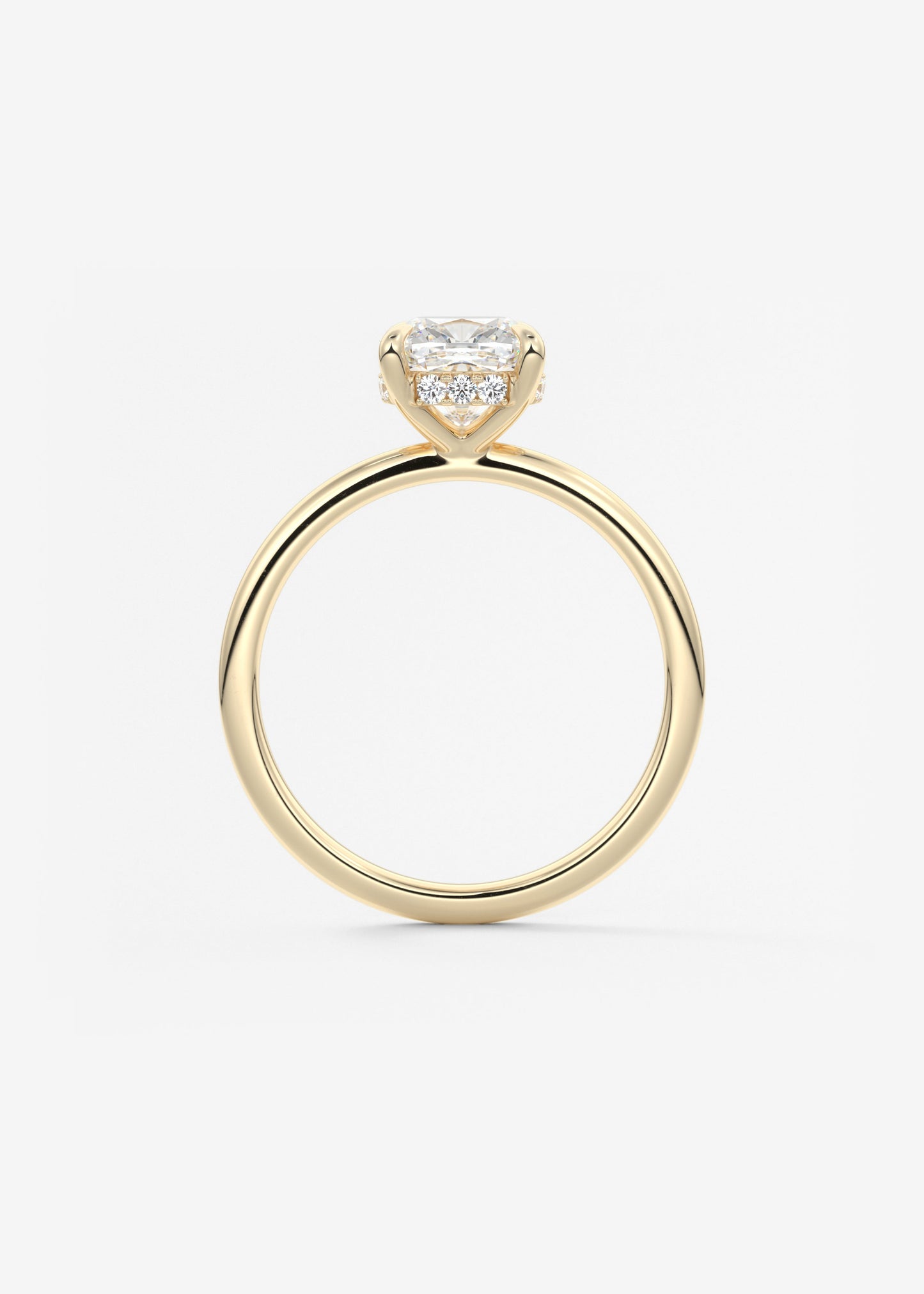 Oval Solitaire With Raised Basket Gallery Lab Grown Diamond Engagement Ring