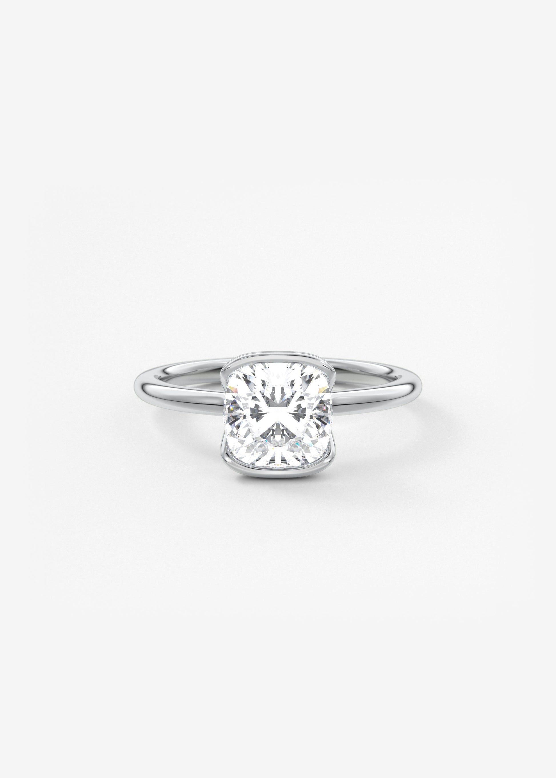 Oval Solitaire With Raised Basket Gallery Lab Grown Diamond Engagement Ring