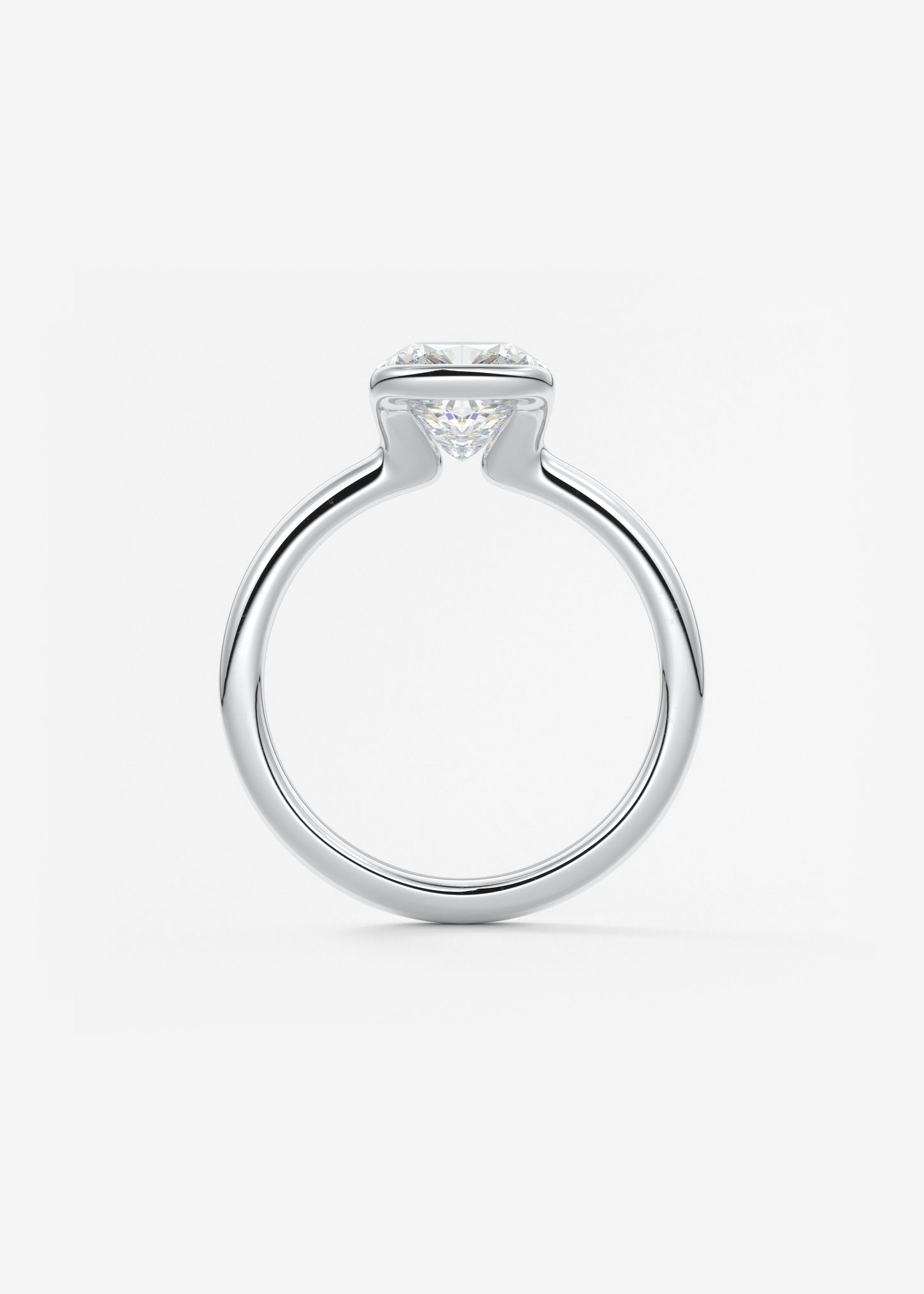 Oval Solitaire With Raised Basket Gallery Lab Grown Diamond Engagement Ring