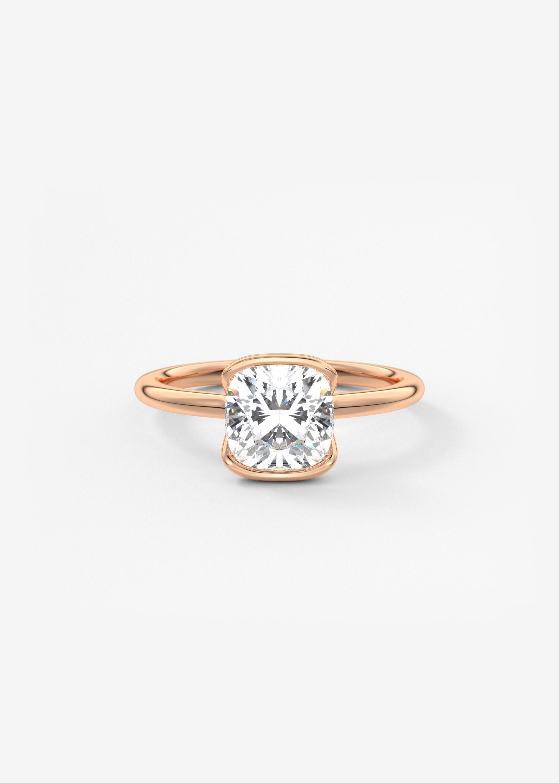 Oval Solitaire With Raised Basket Gallery Lab Grown Diamond Engagement Ring