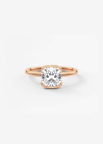 Oval Solitaire With Raised Basket Gallery Lab Grown Diamond Engagement Ring