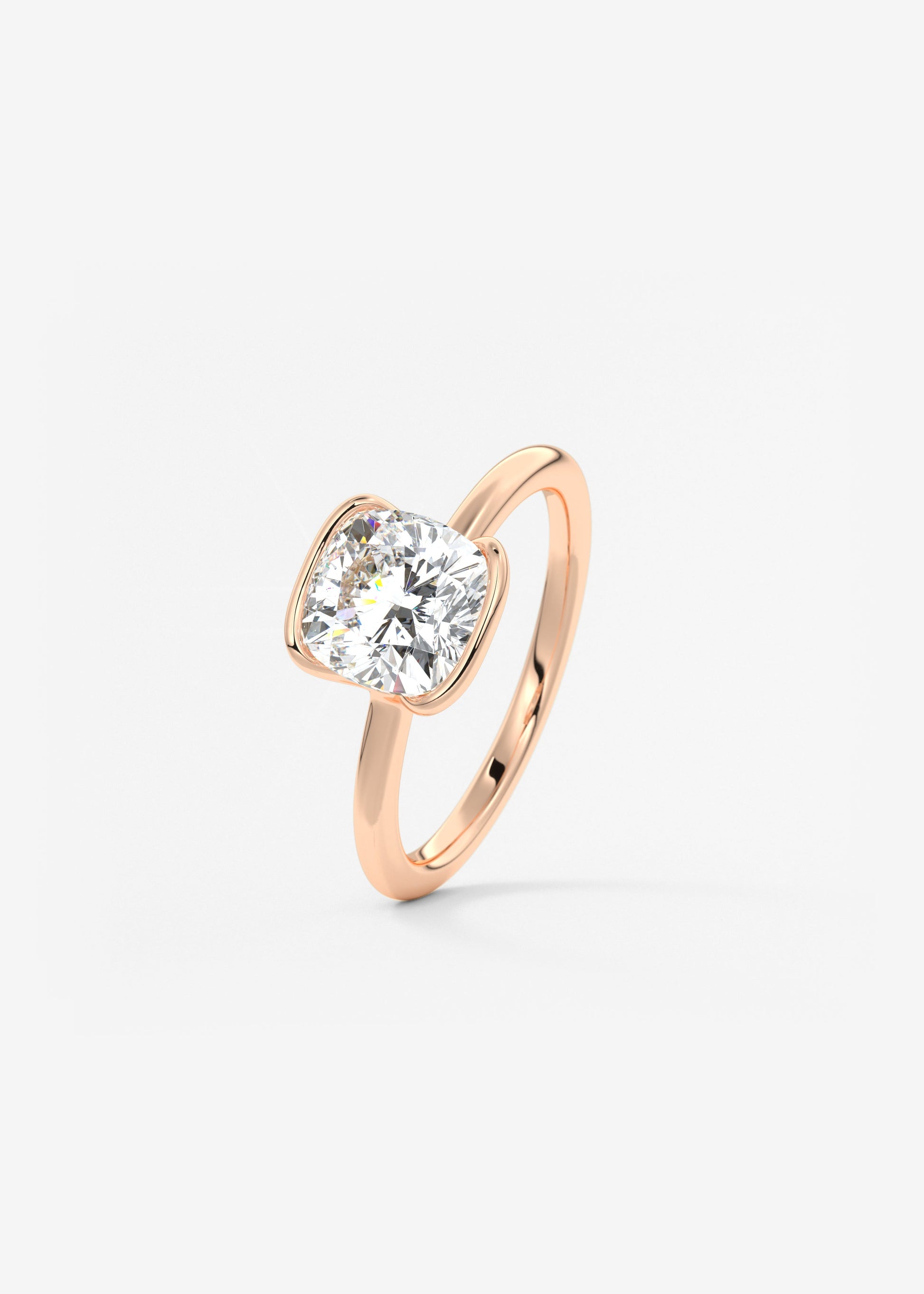 Oval Solitaire With Raised Basket Gallery Lab Grown Diamond Engagement Ring