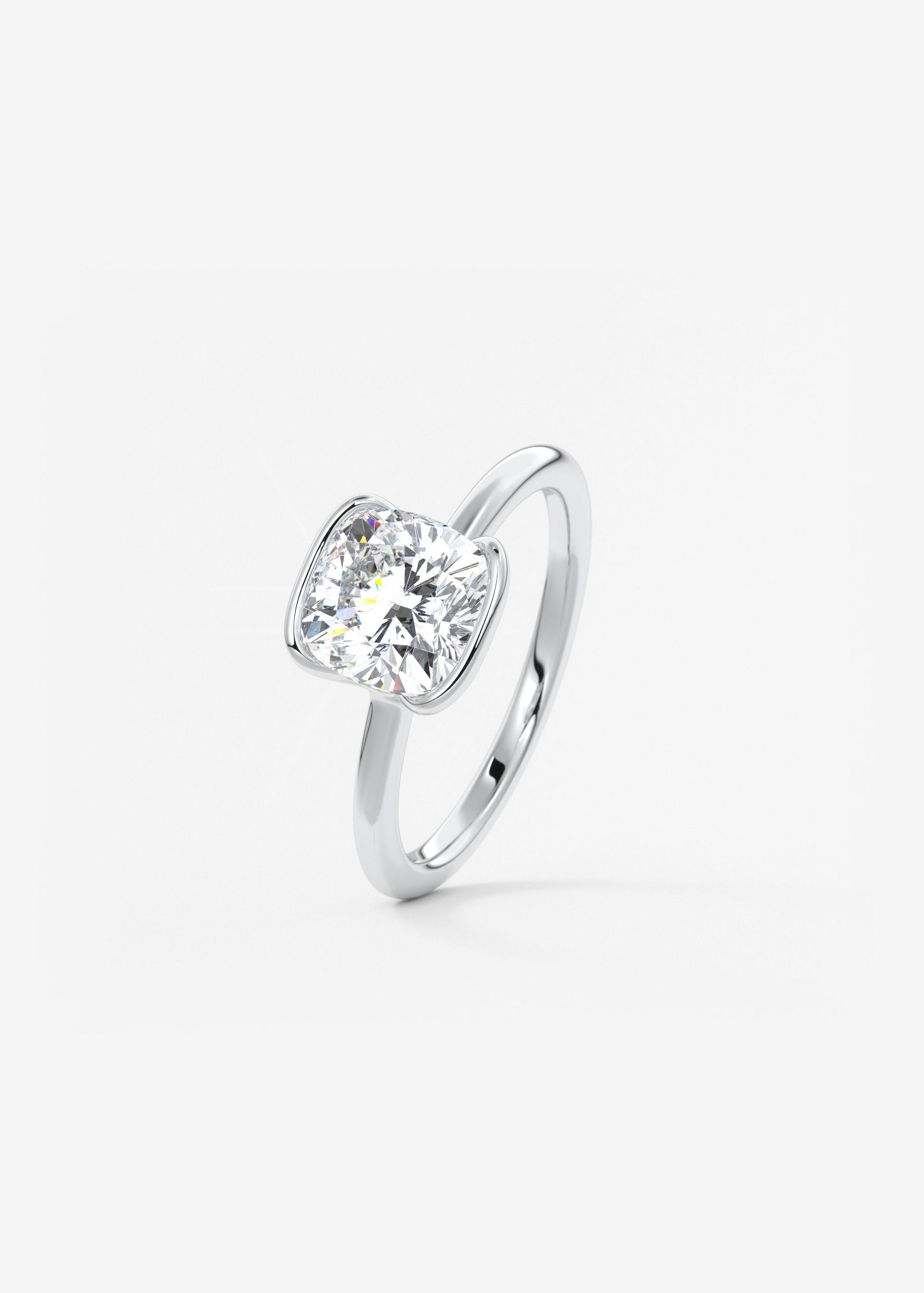 Oval Solitaire With Raised Basket Gallery Lab Grown Diamond Engagement Ring