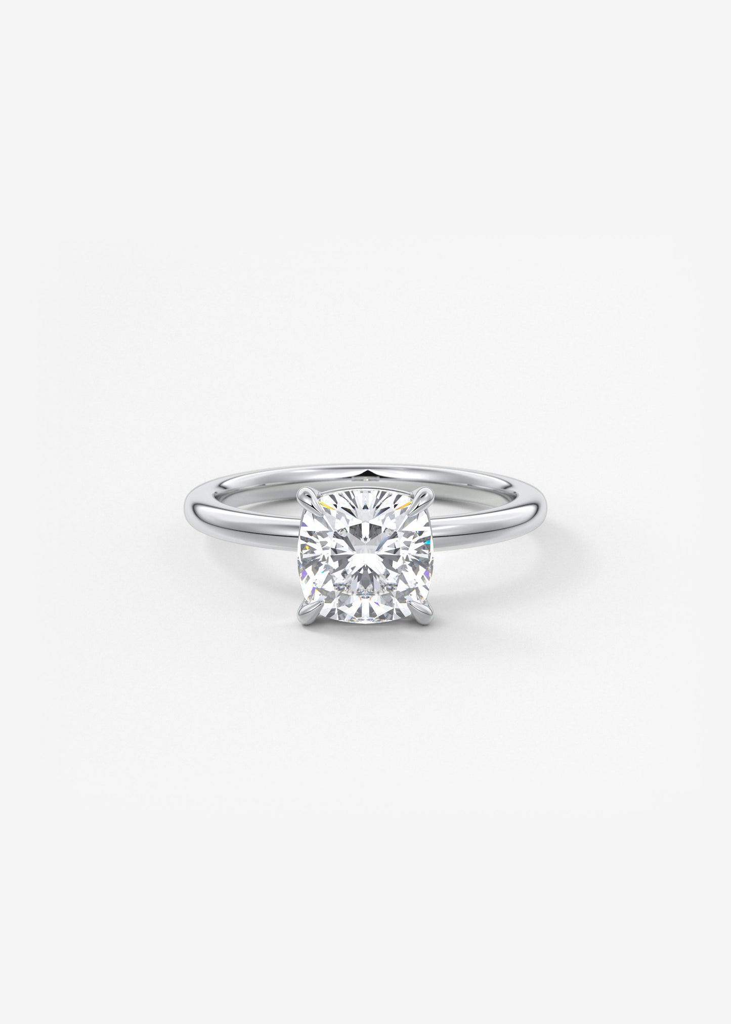 Oval Solitaire With Raised Basket Gallery Lab Grown Diamond Engagement Ring