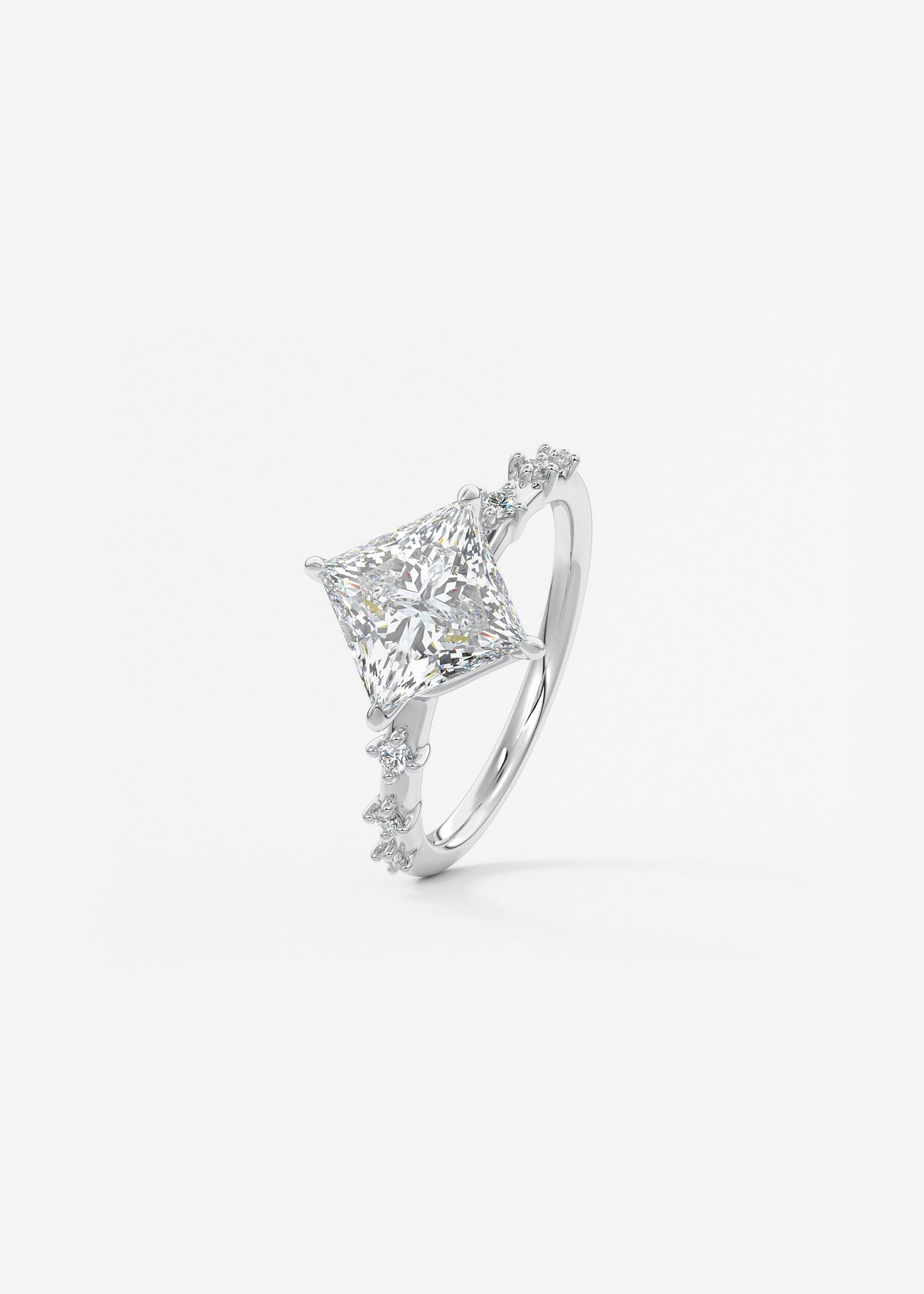 Oval Solitaire With Raised Basket Gallery Lab Grown Diamond Engagement Ring